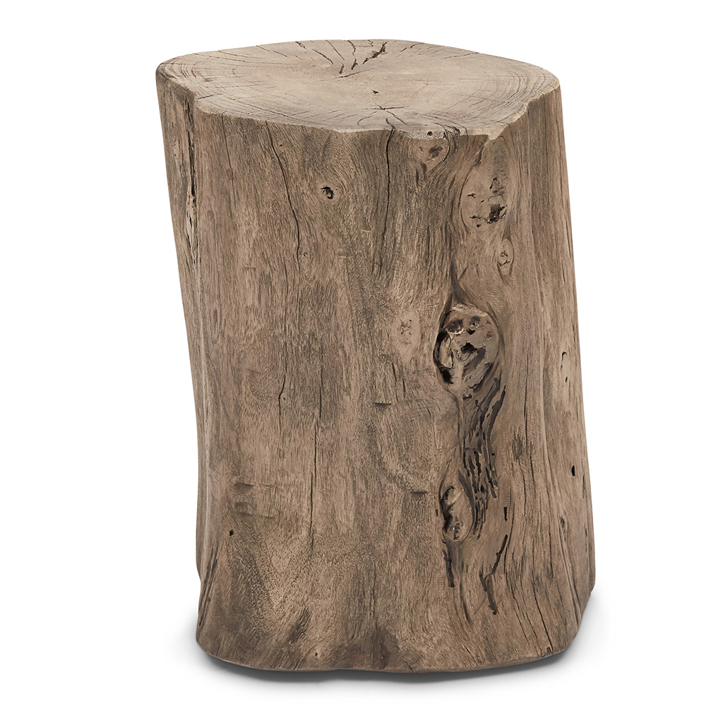 Solid wood store stump side table